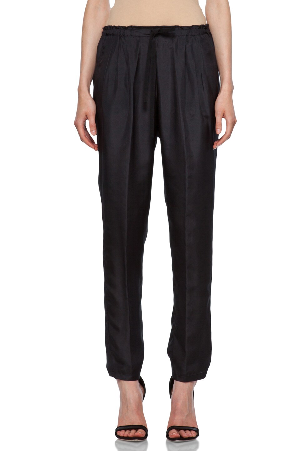 Girl. by Band of Outsiders Girl Gathered Waist Pant in Black | FWRD