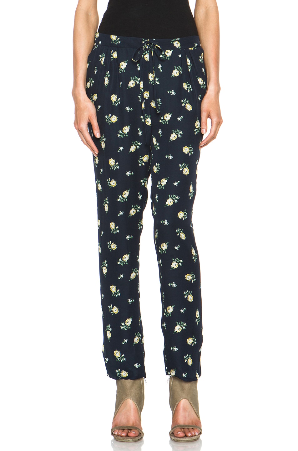 Image 1 of Girl. by Band of Outsiders Falling Rose Pant in Blue