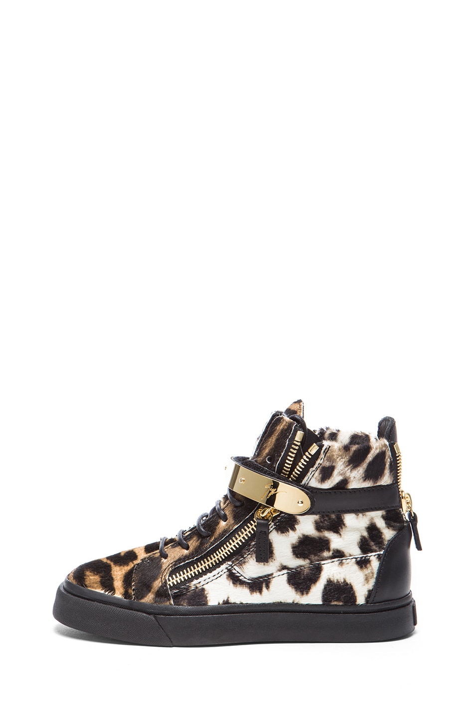 Image 1 of Giuseppe Zanotti High Top Calf Hair Sneakers in Leopard