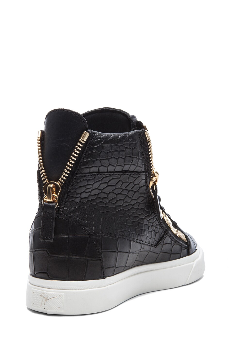 giuseppe zanotti croc embossed sneakers