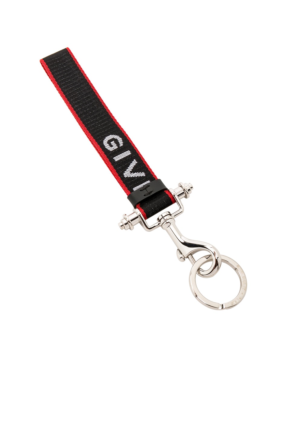 Image 1 of Givenchy Obsedia Strap Key in Black & White & Red