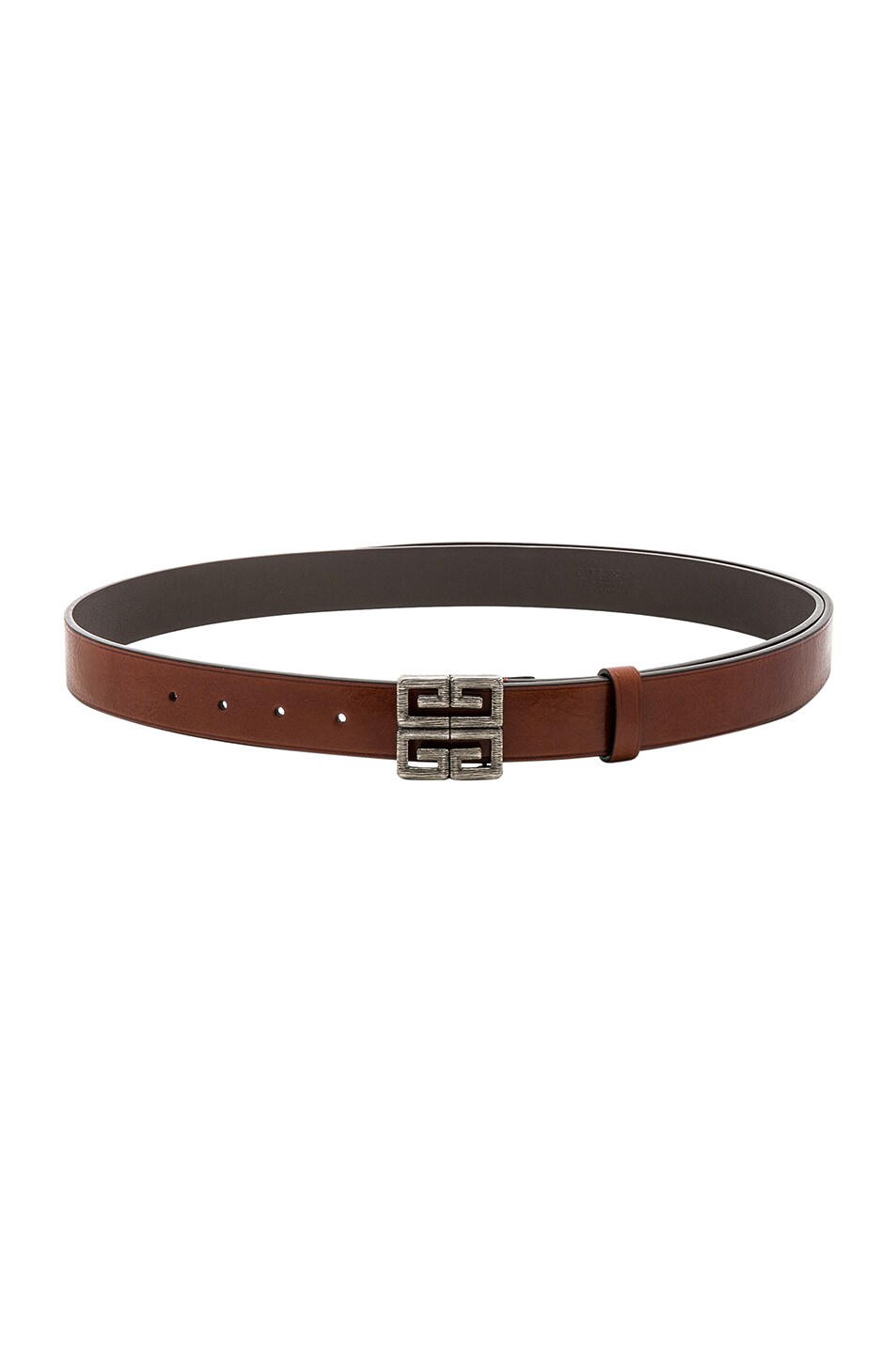 Image 1 of Givenchy 4G Engraved Belt in Brown