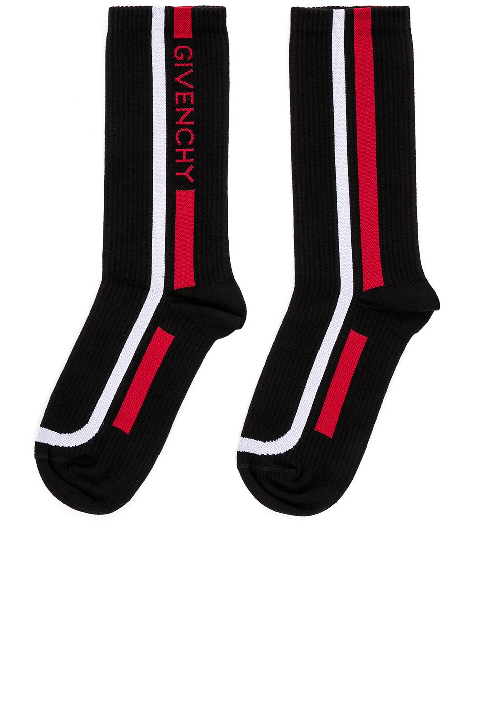 Image 1 of Givenchy Moto Biker Socks in Black