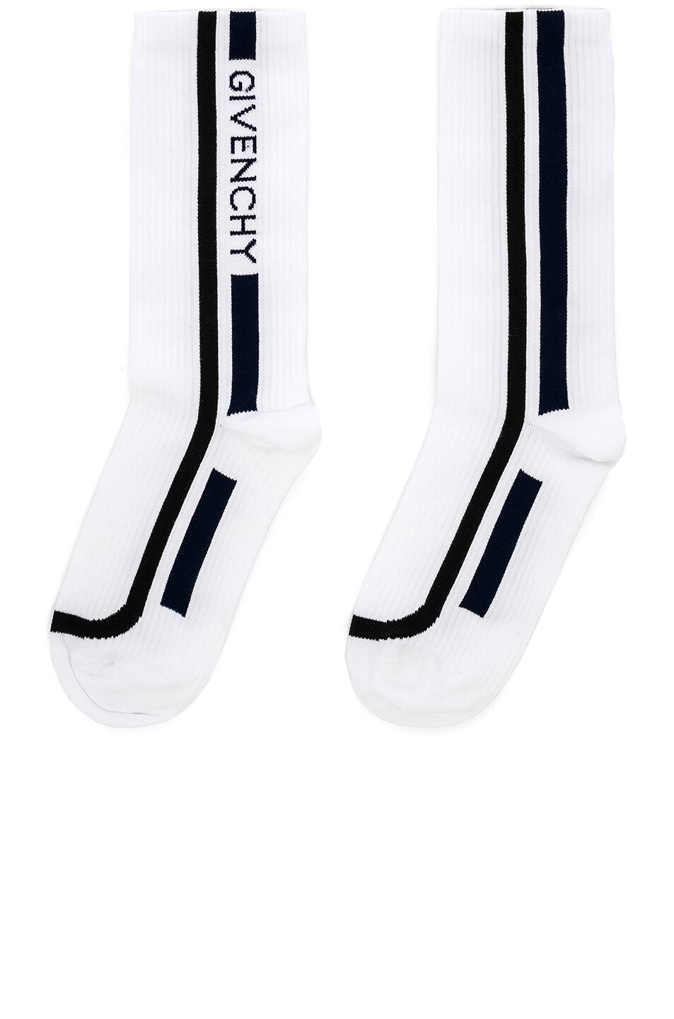 Image 1 of Givenchy Moto Biker Socks in White