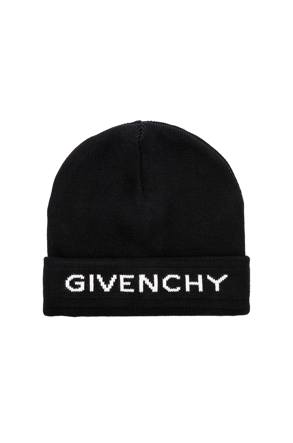 Image 1 of Givenchy Logo Beanie in Black