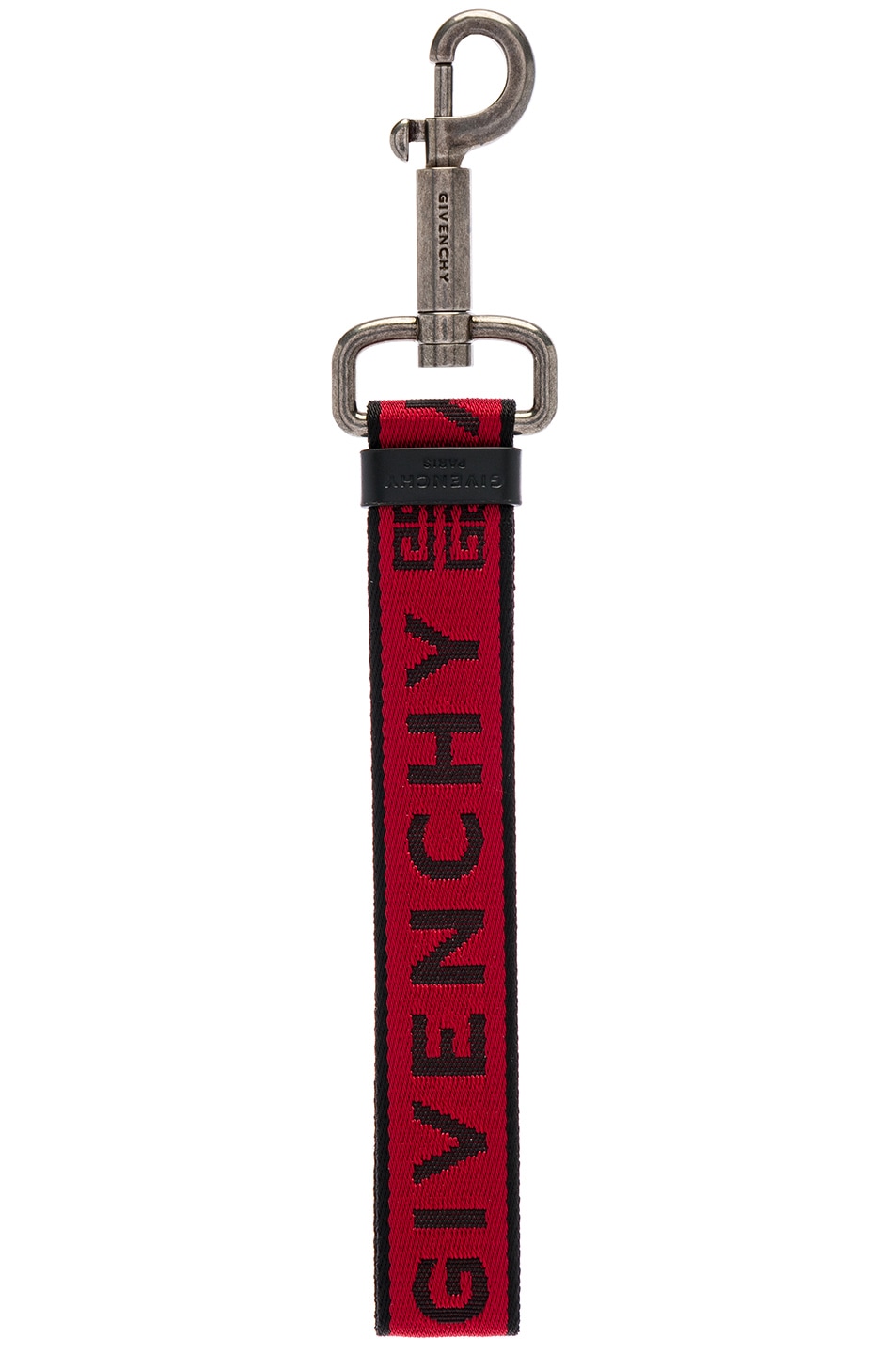 Image 1 of Givenchy Strap Keyring in Black & Red