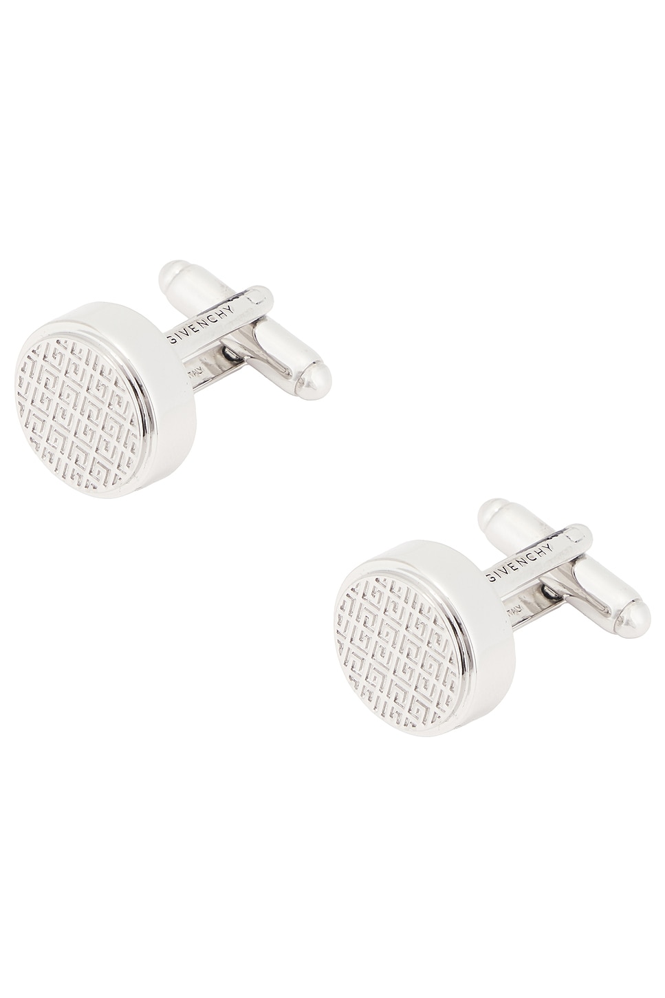 4G Allover Cufflinks in Metallic Silver