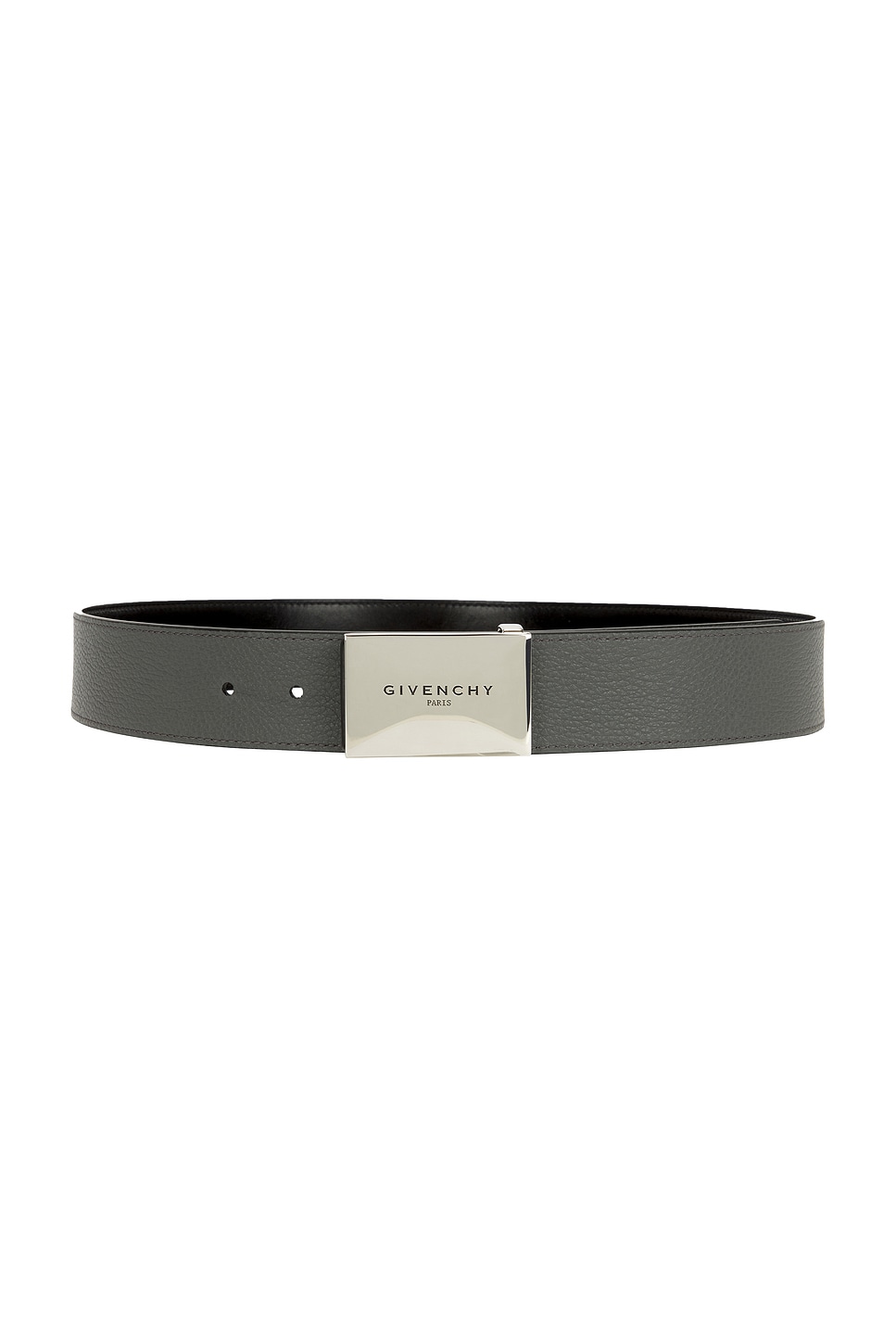 Givenchy Adjustable Reversible Metal Shape Belt In Black