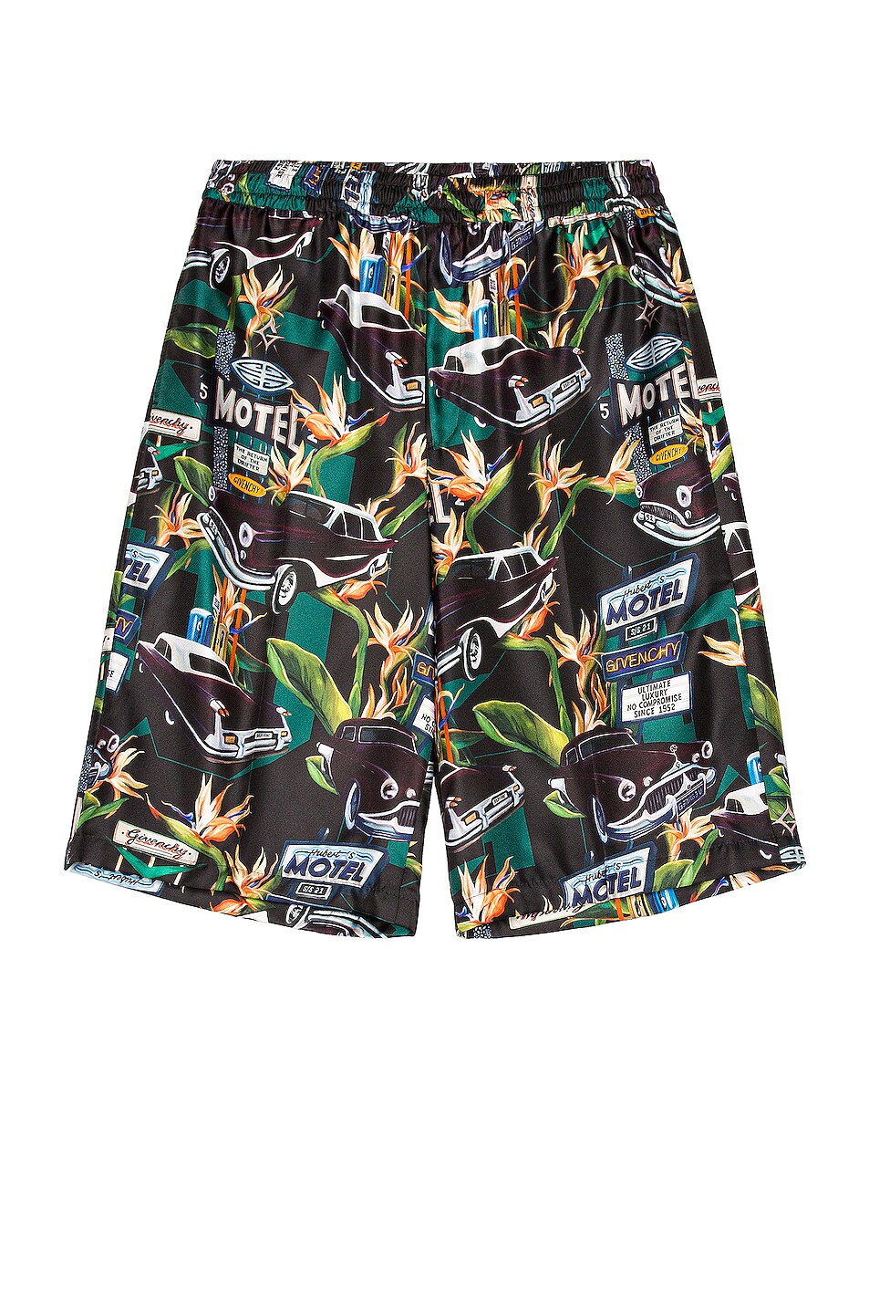 Image 1 of Givenchy Printed Shorts in Black & Green