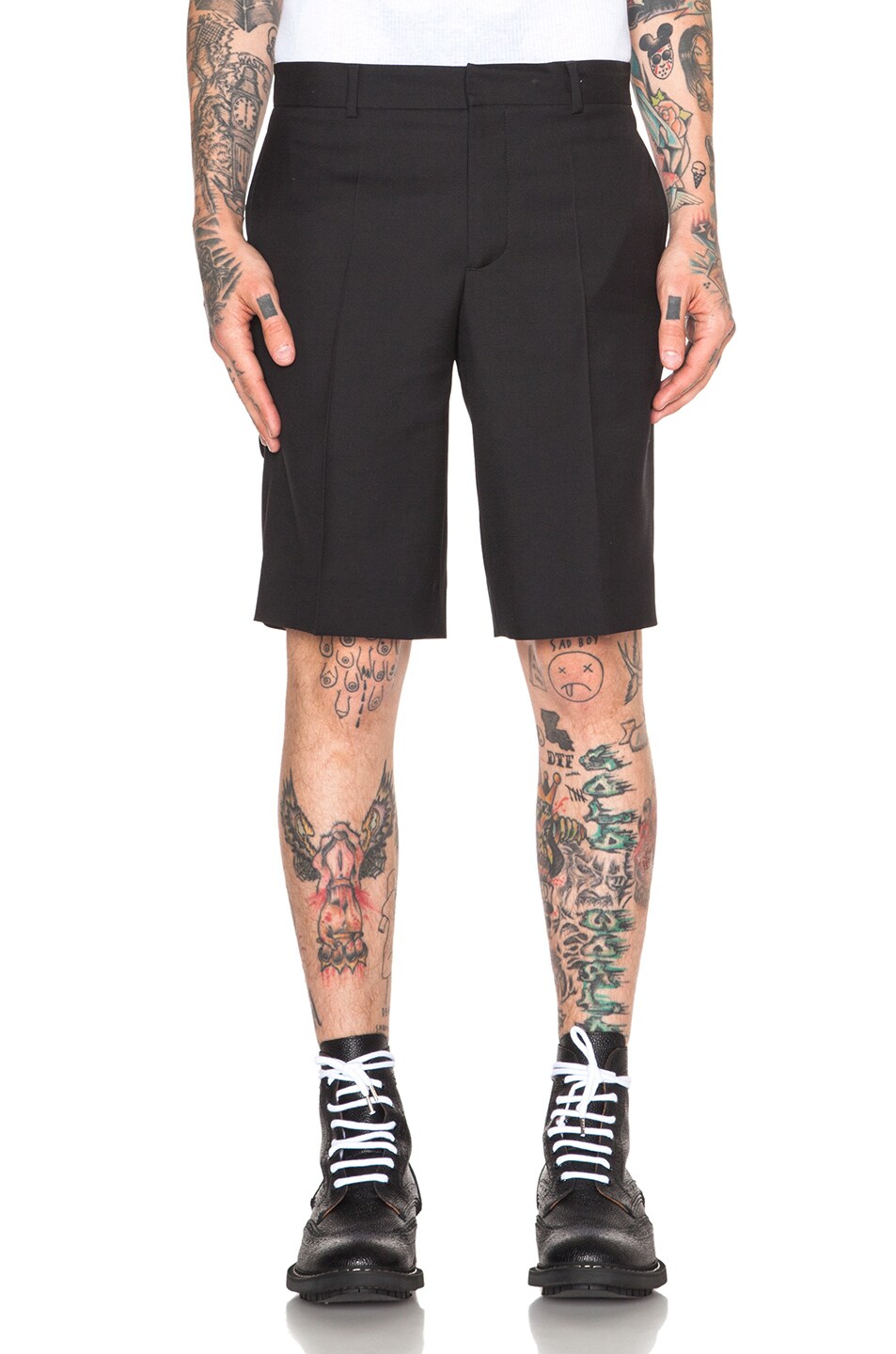 Image 1 of Givenchy Wool Bermudas with Tab Pocket in Black