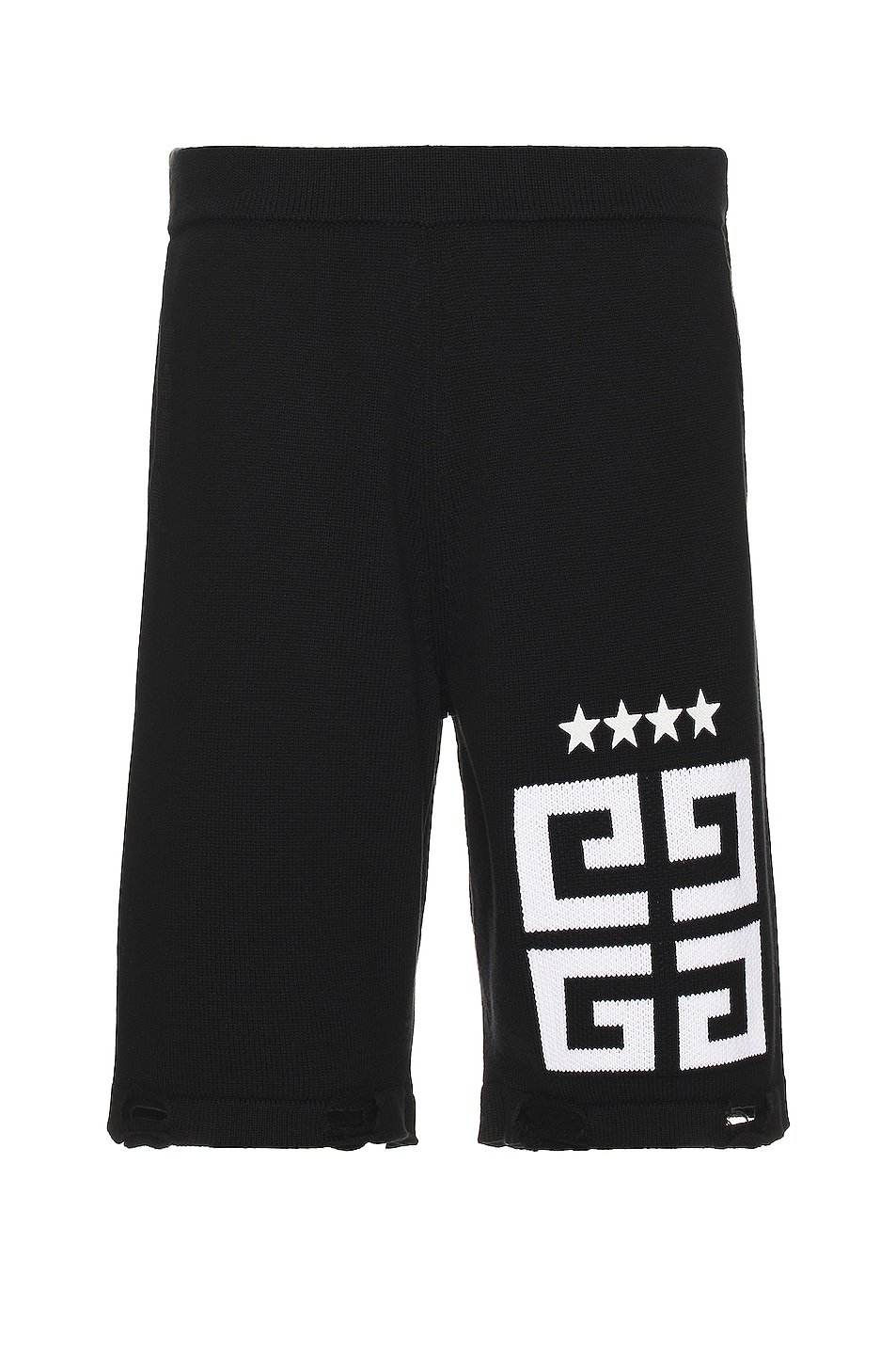 Image 1 of Givenchy Star 4g Logo Shorts in Black & White