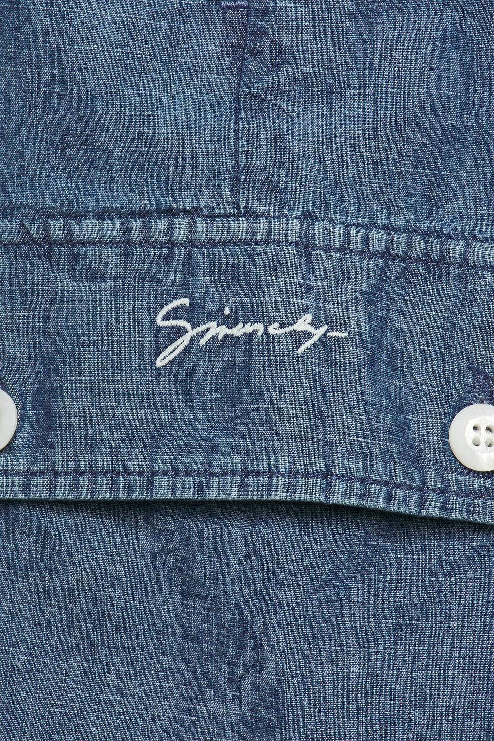 Image 5 of Givenchy Chambray Cargo Shorts in Denim Blue