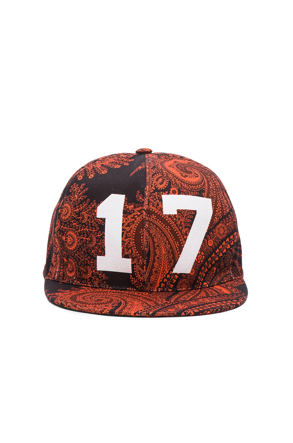 Image 1 of Givenchy 17 Paisley Print Cap in Orange