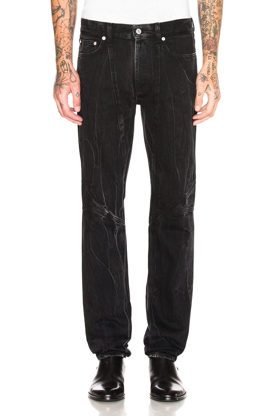 Image 1 of Givenchy Washed Biker Jeans in Black