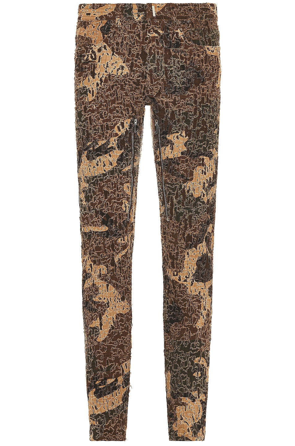Image 1 of Givenchy Slim Fit Denim With Zips in Brown & Beige