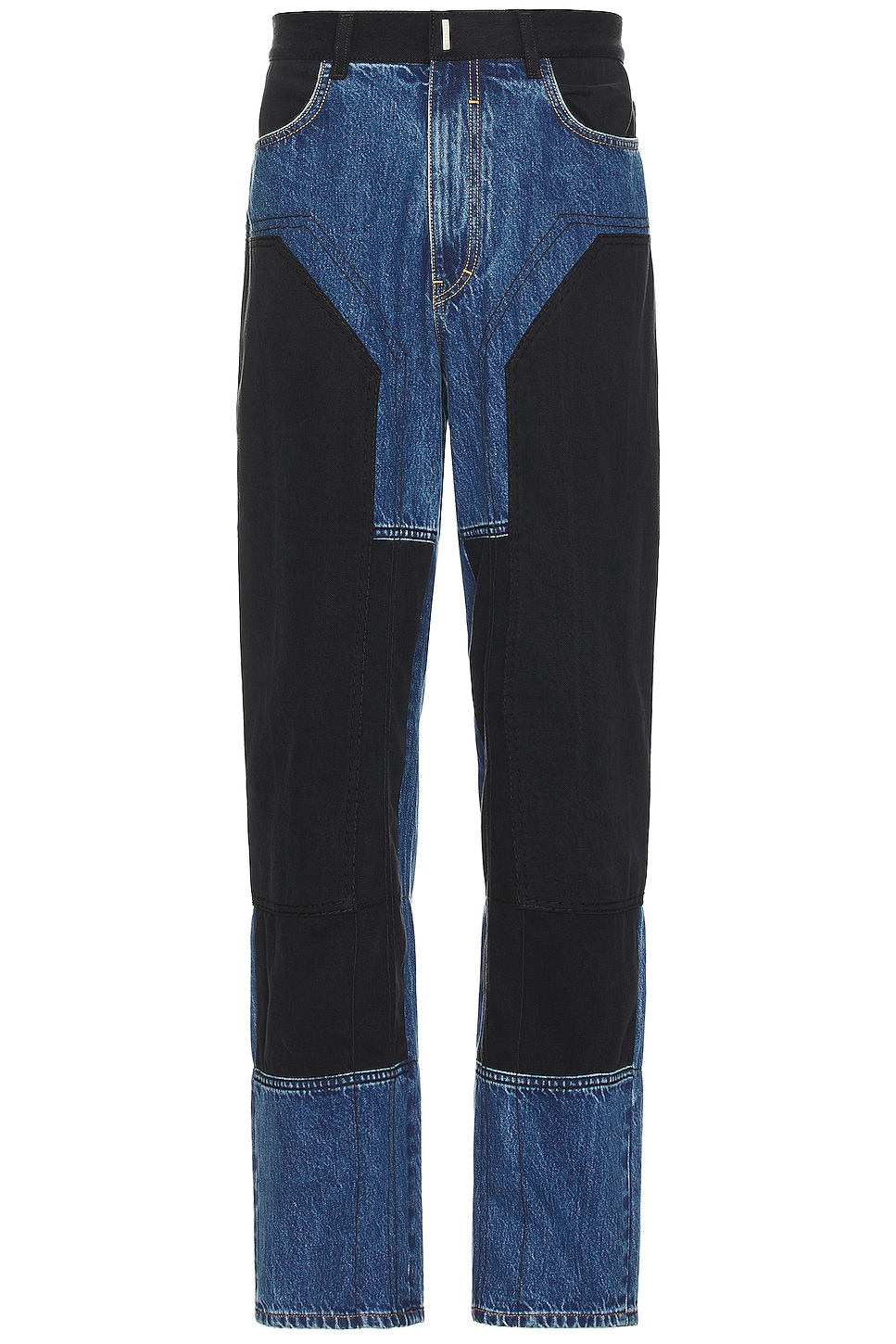 Image 1 of Givenchy Patched And Stitched Carpenter Jean in Black & Navy