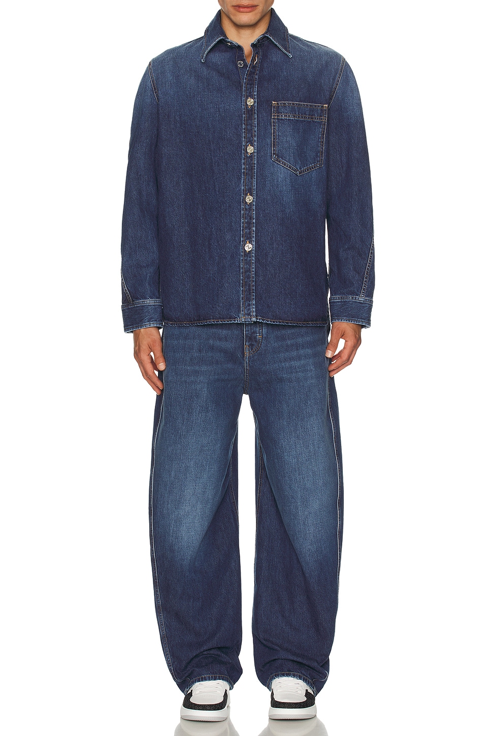 Image 1 of Givenchy Twisted Seam Denim Jeans in Dark Blue