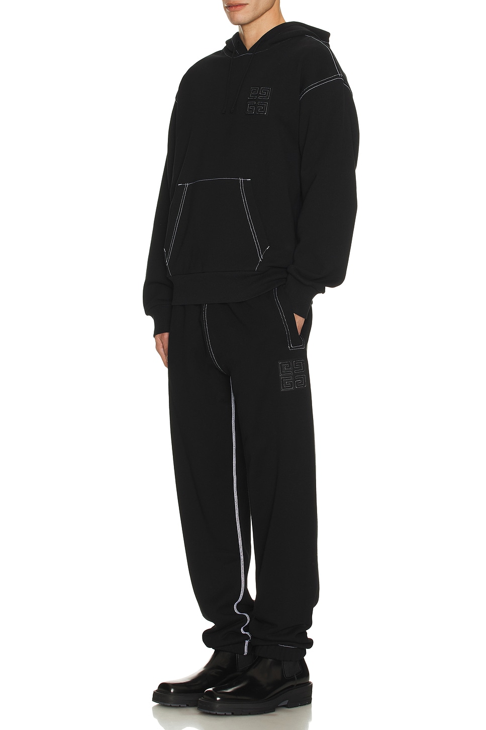 Image 1 of Givenchy Boxy Fit Hoodie in Black & White