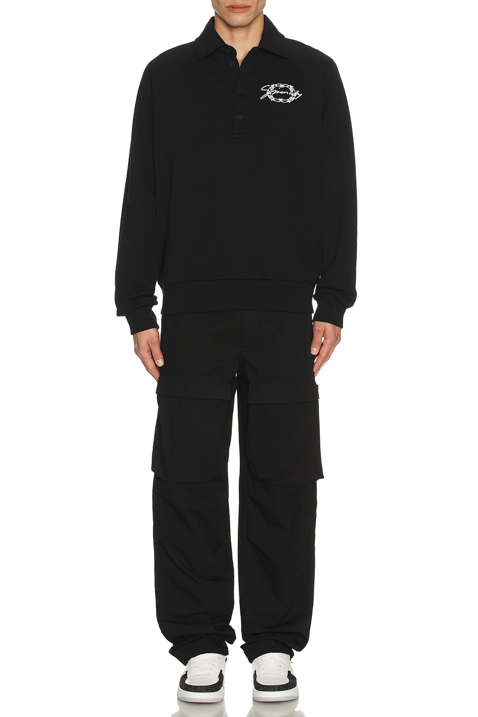 Image 1 of Givenchy Polo Sweatshirt in Black