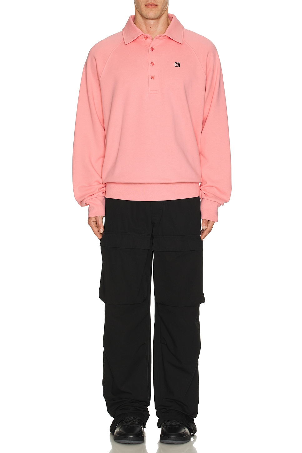 Image 1 of Givenchy Buttoned Sweatshirt in Candy Pink