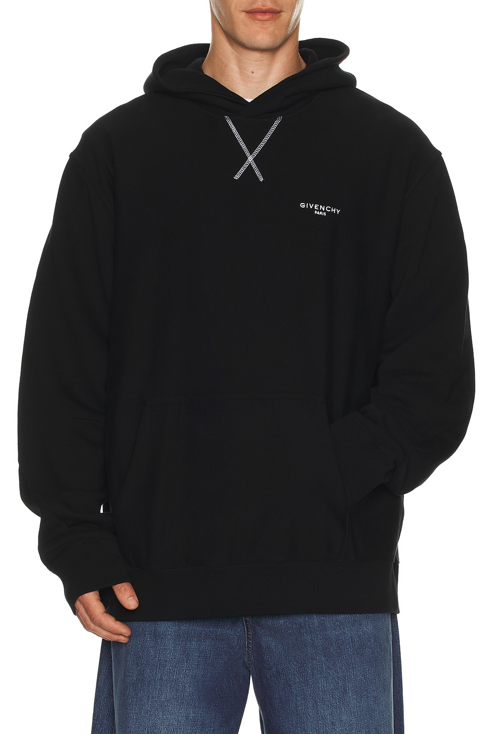 Image 1 of Givenchy Couture Seam Regular Fit Hoodie in Black