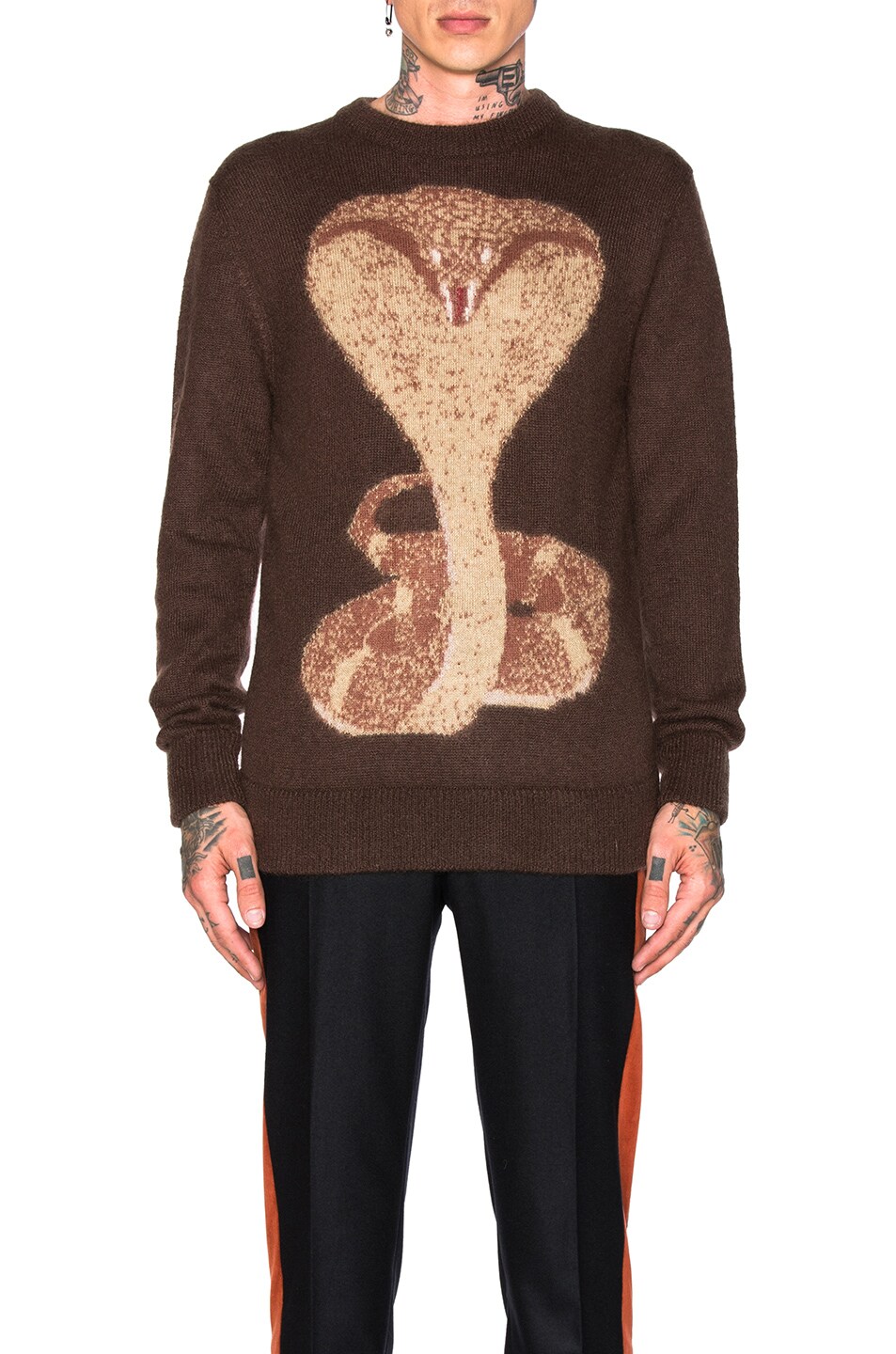 Image 1 of Givenchy Cobra Jacquard Jumper in Brown