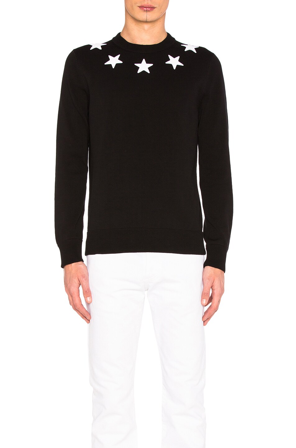 Image 1 of Givenchy Star Collar Sweater in Black