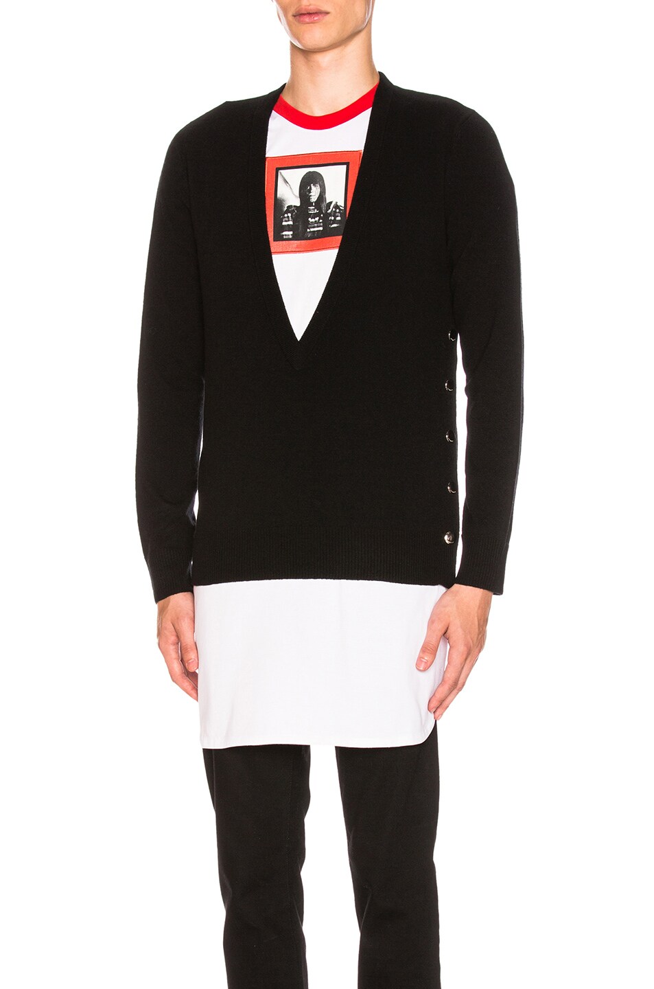 Image 1 of Givenchy Side Snap Pullover in Black