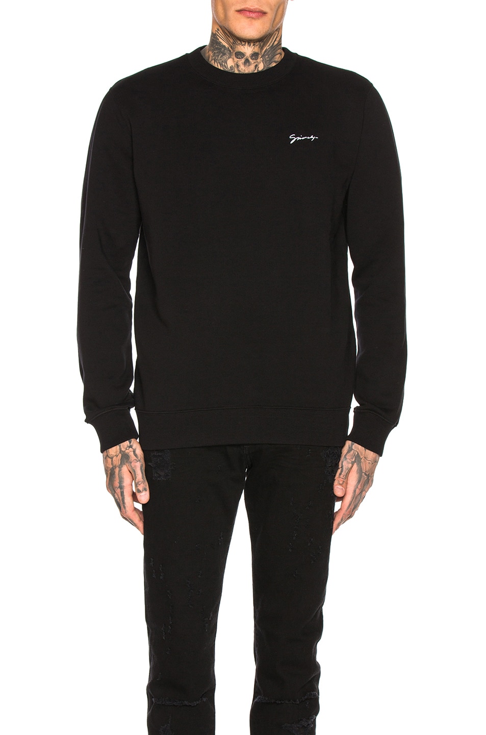 Image 1 of Givenchy Logo Panel Sweatshirt in Black