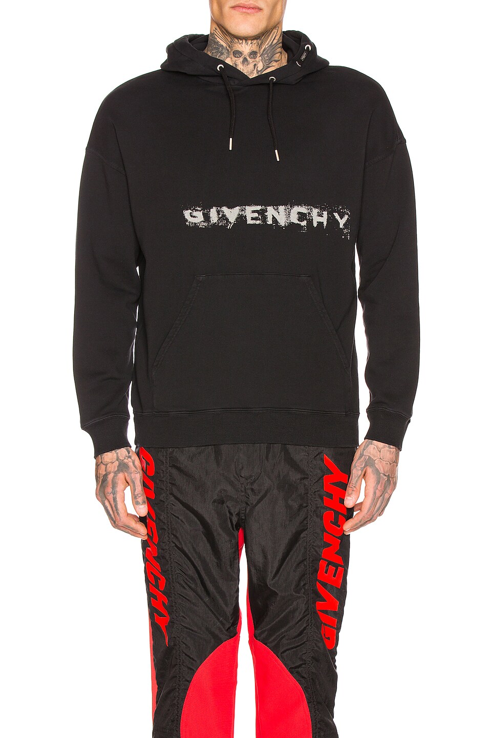 Image 1 of Givenchy Fading Logo Hoodie in Black