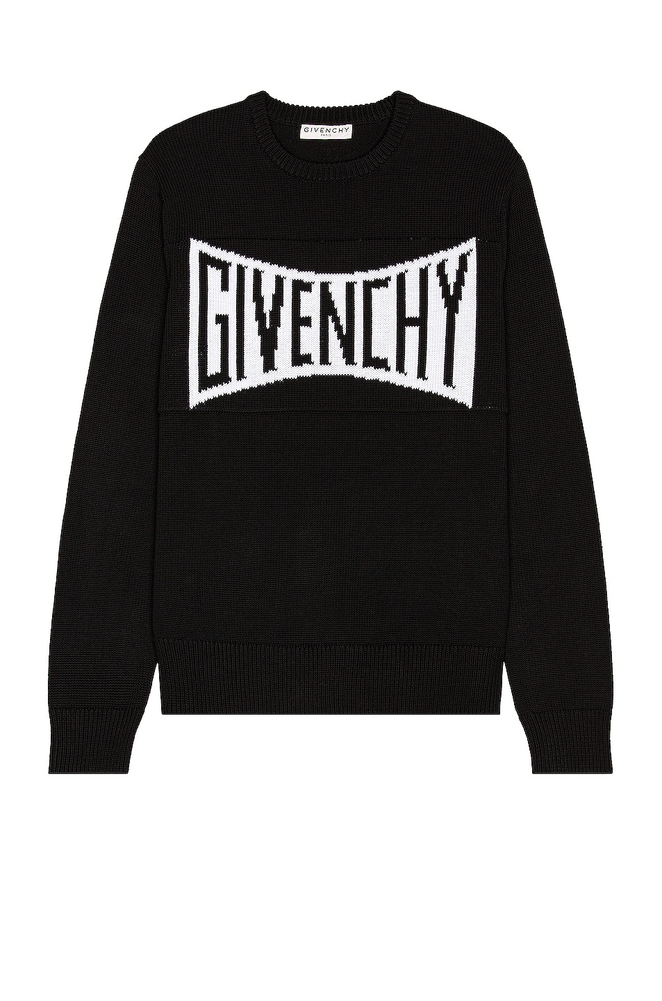 Image 1 of Givenchy Crewneck Pullover with Logo in Black & White