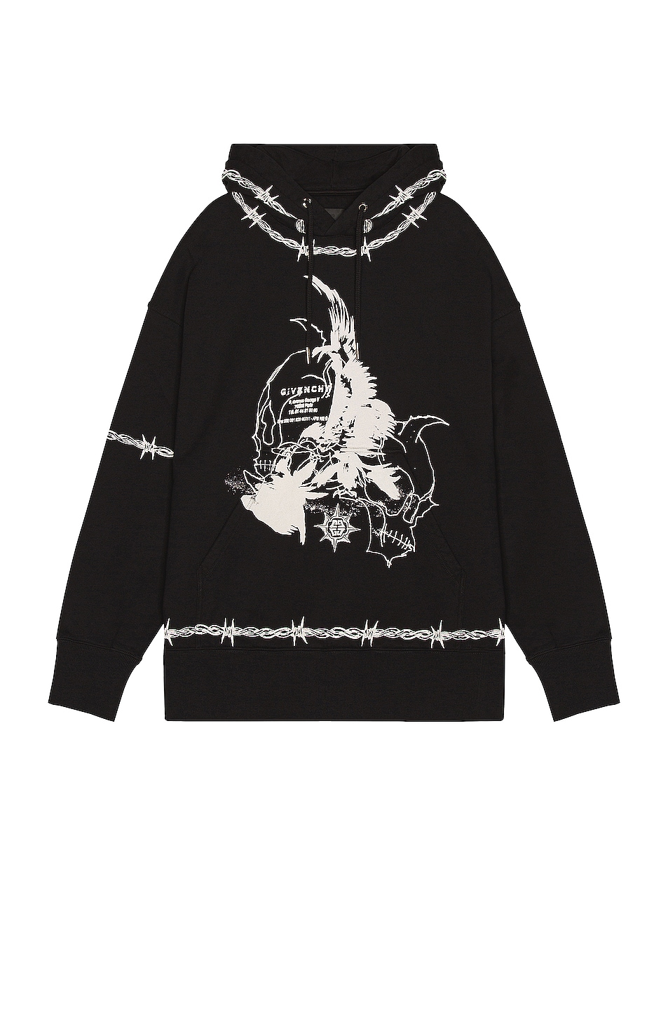 Image 1 of Givenchy Barbed Eagle Hoodie in Black