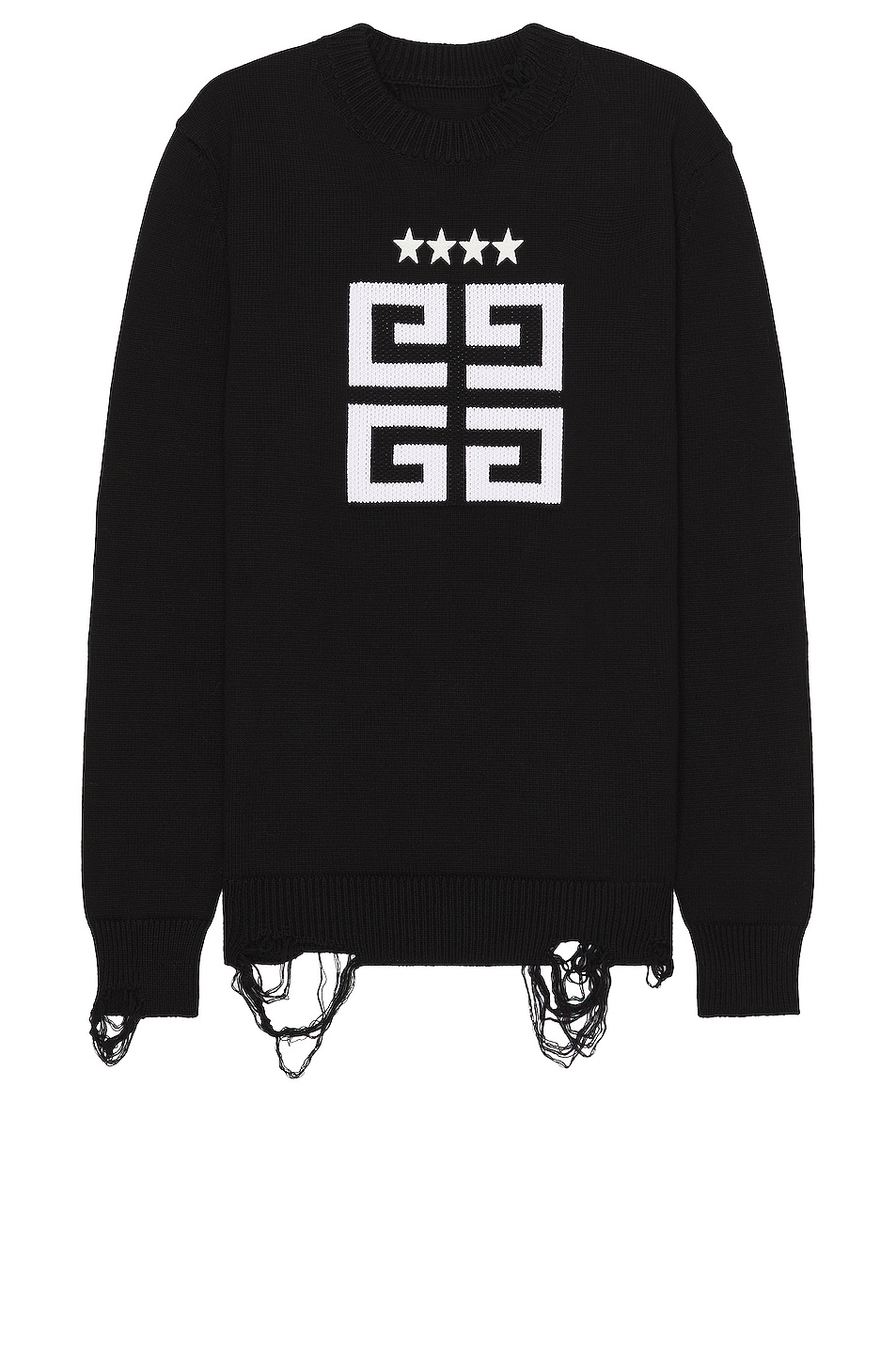 Image 1 of Givenchy Star 4g Logo Sweater in Black & White