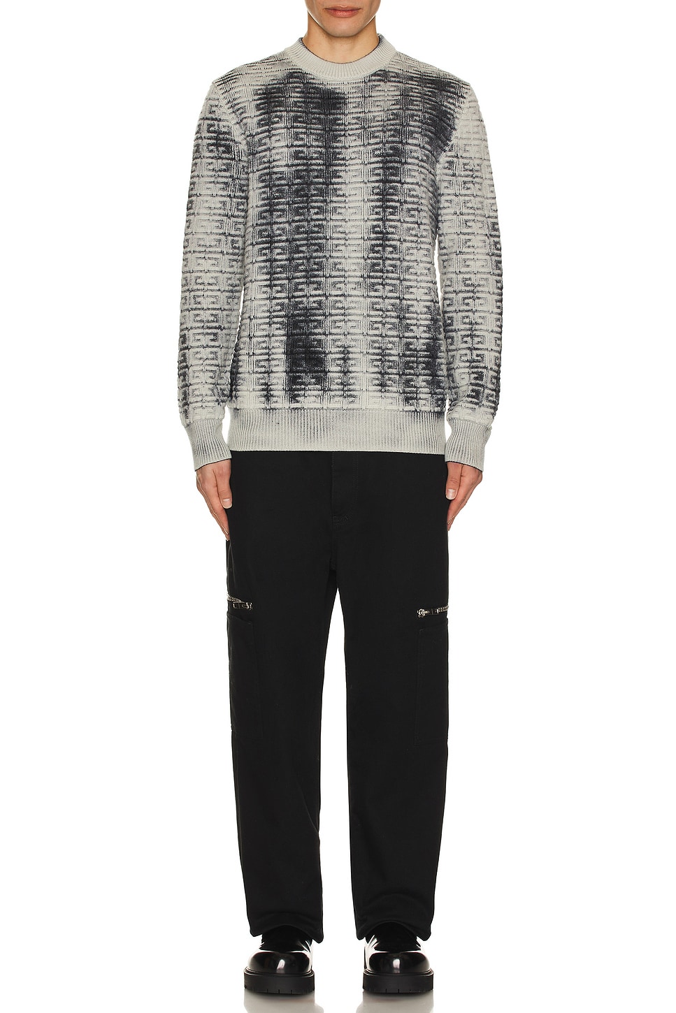 Image 1 of Givenchy Crew Neck Sweater in Black & White