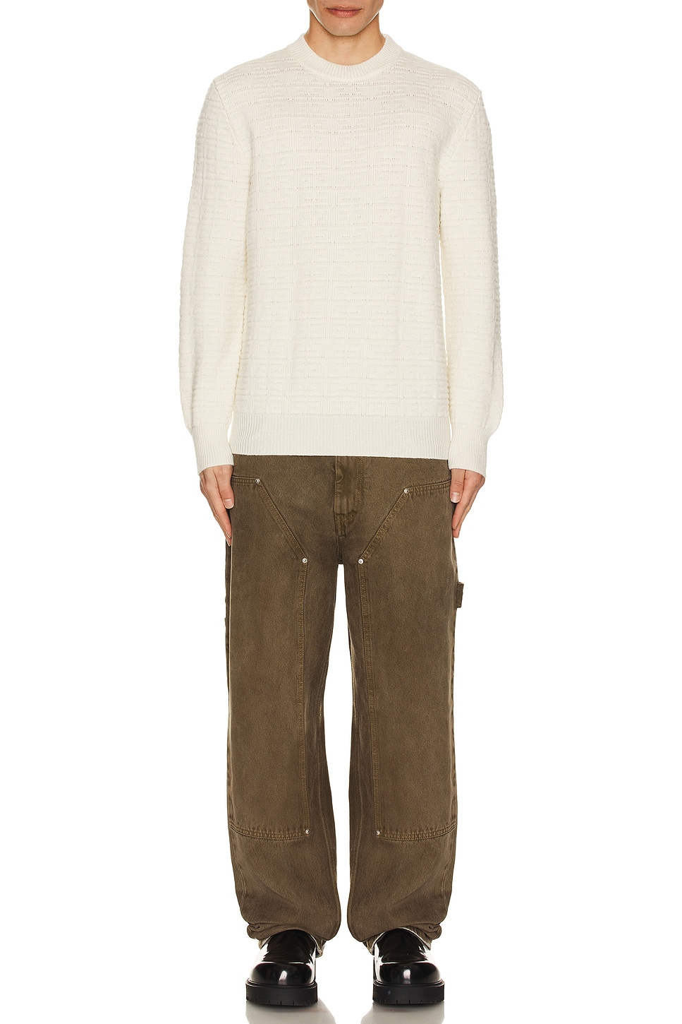 Image 1 of Givenchy Crew Neck Jumper in Cream