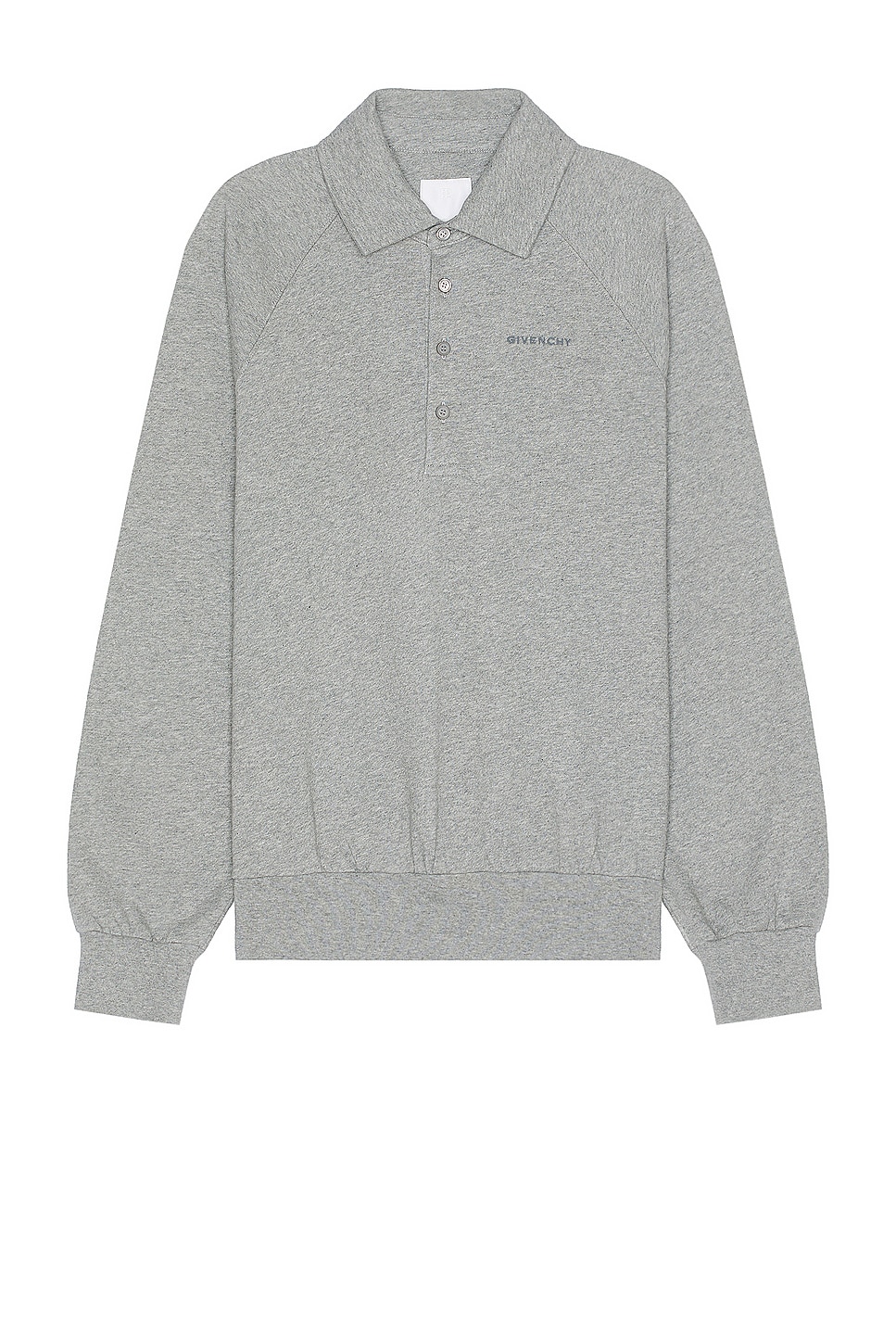 Image 1 of Givenchy Buttoned Sweatshirt in Light Grey Melange