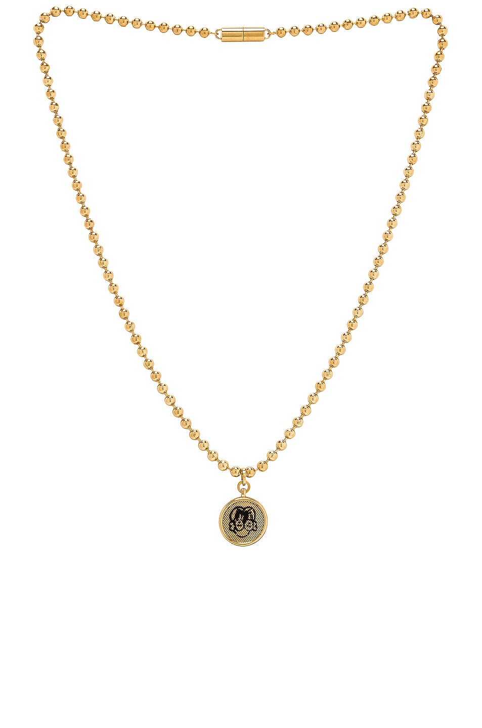 Image 1 of Givenchy Chito Finesse Pup Pendant Necklace in Golden Yellow