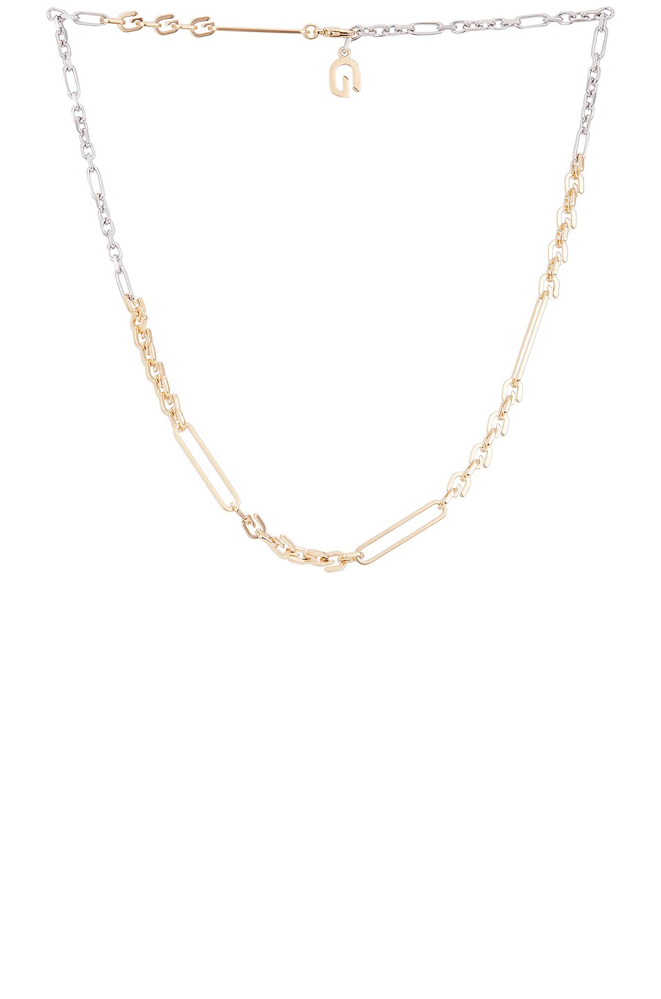 Image 1 of Givenchy G Link Mixed Necklace in Golden & Silvery