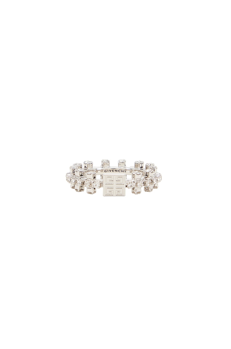 Image 1 of Givenchy 4G Crystal Ring in Silvery
