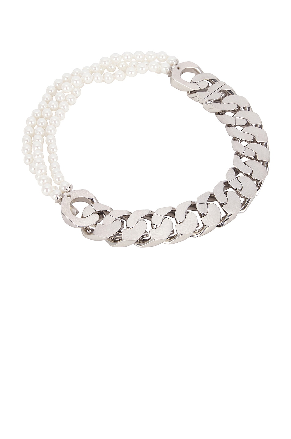 Image 1 of Givenchy G Chain Pearl Necklace in Silvery