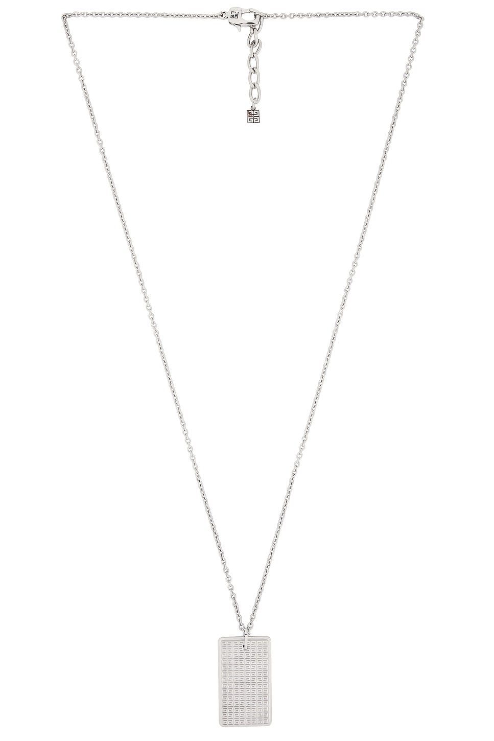 Givenchy 4G Allover Tag Necklace in Metallic Silver