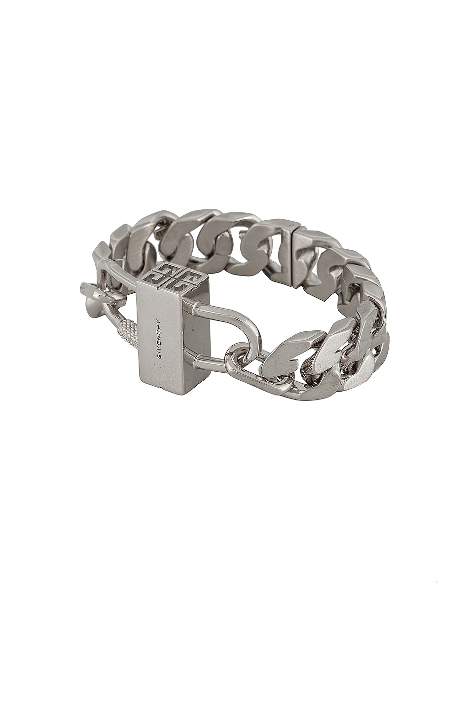 Image 1 of Givenchy G Chain Lock Bracelet in Silvery