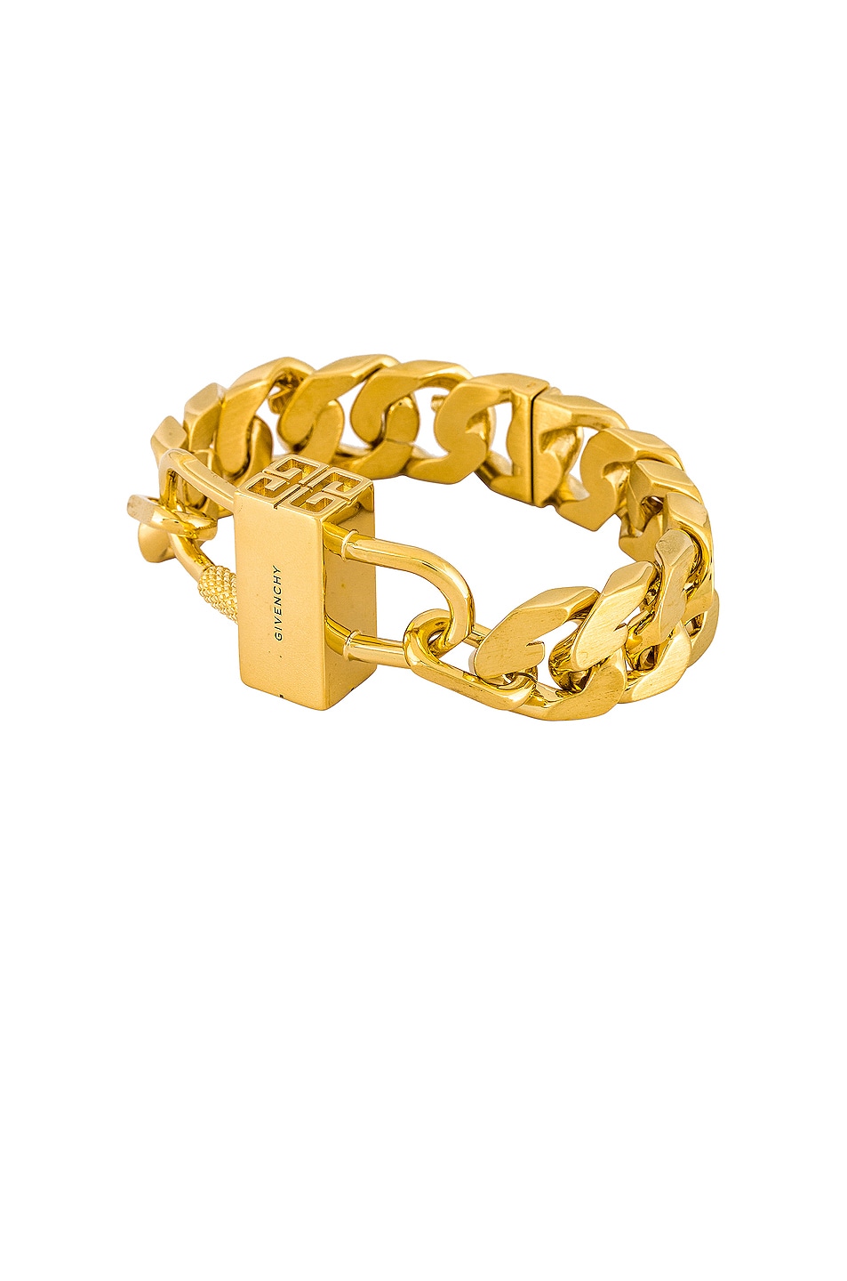 Image 1 of Givenchy G Chain Lock Bracelet in Golden Yellow