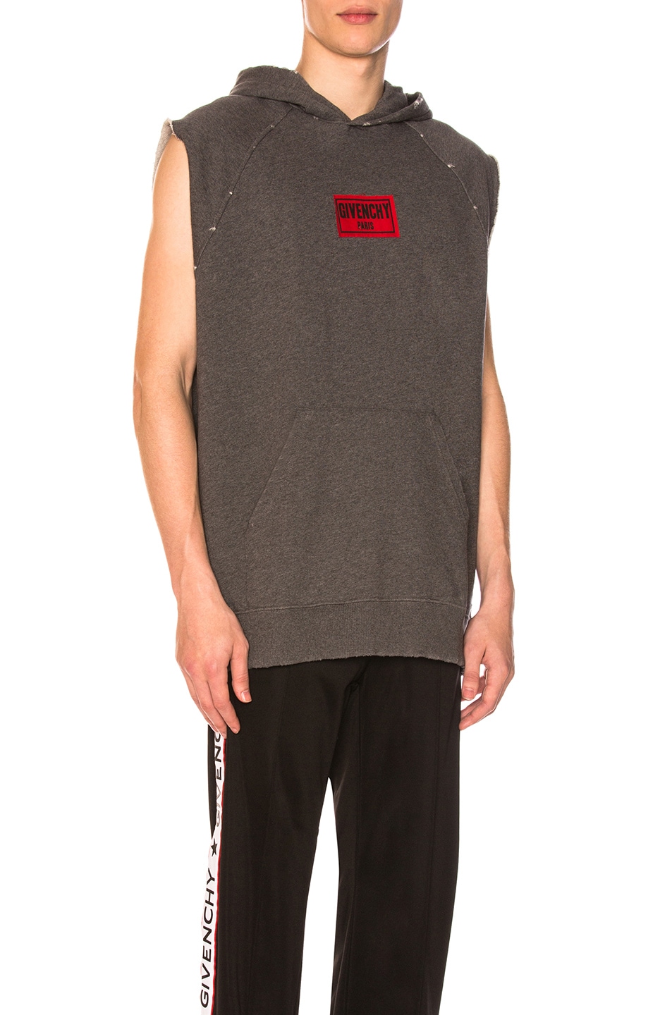 Image 1 of Givenchy Sleeveless Hoodie in Grey
