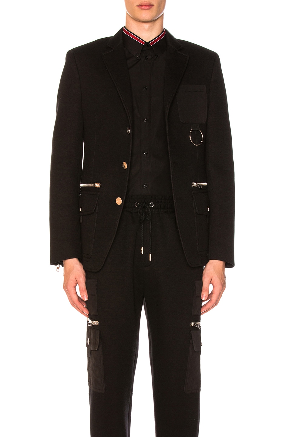 Image 1 of Givenchy Cargo Pocket Blazer in Black