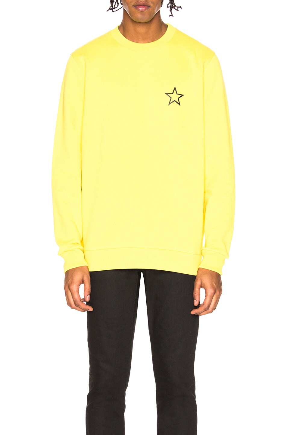 Image 1 of Givenchy Star Crewneck Sweatshirt in Yellow