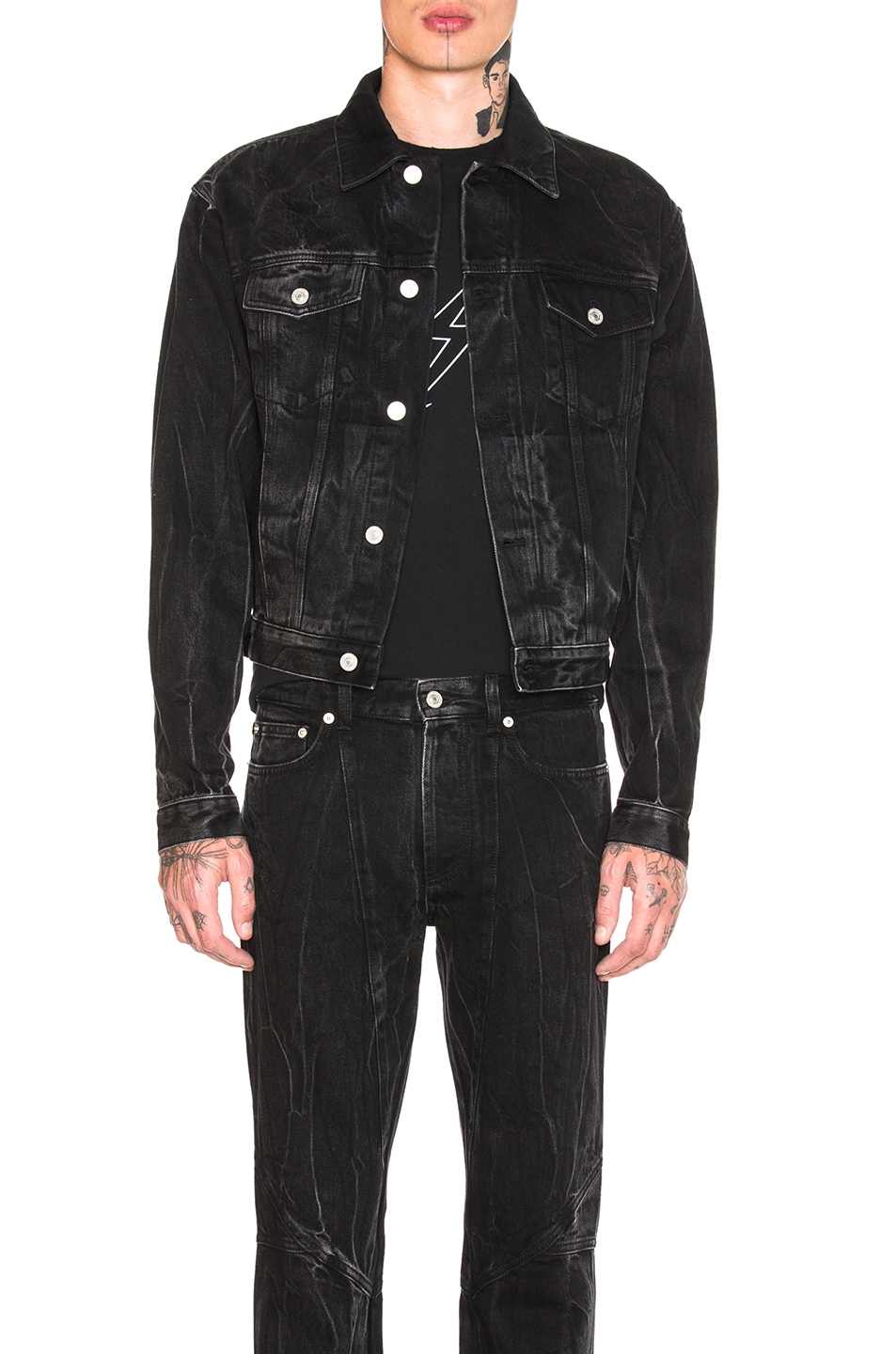 Image 1 of Givenchy Vintage Denim Jacket in Black