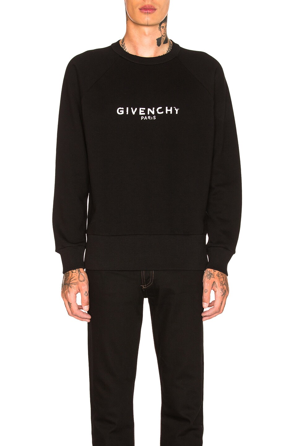 Image 1 of Givenchy Logo Raglan Sweatshirt in Black