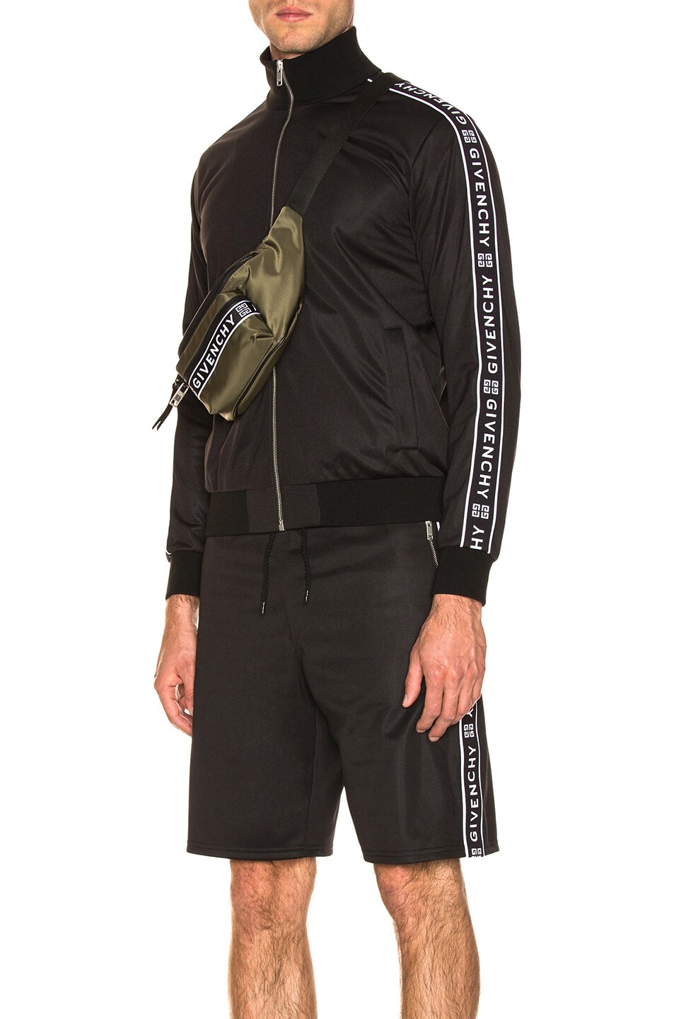 Image 1 of Givenchy Tape Track Jacket in Black