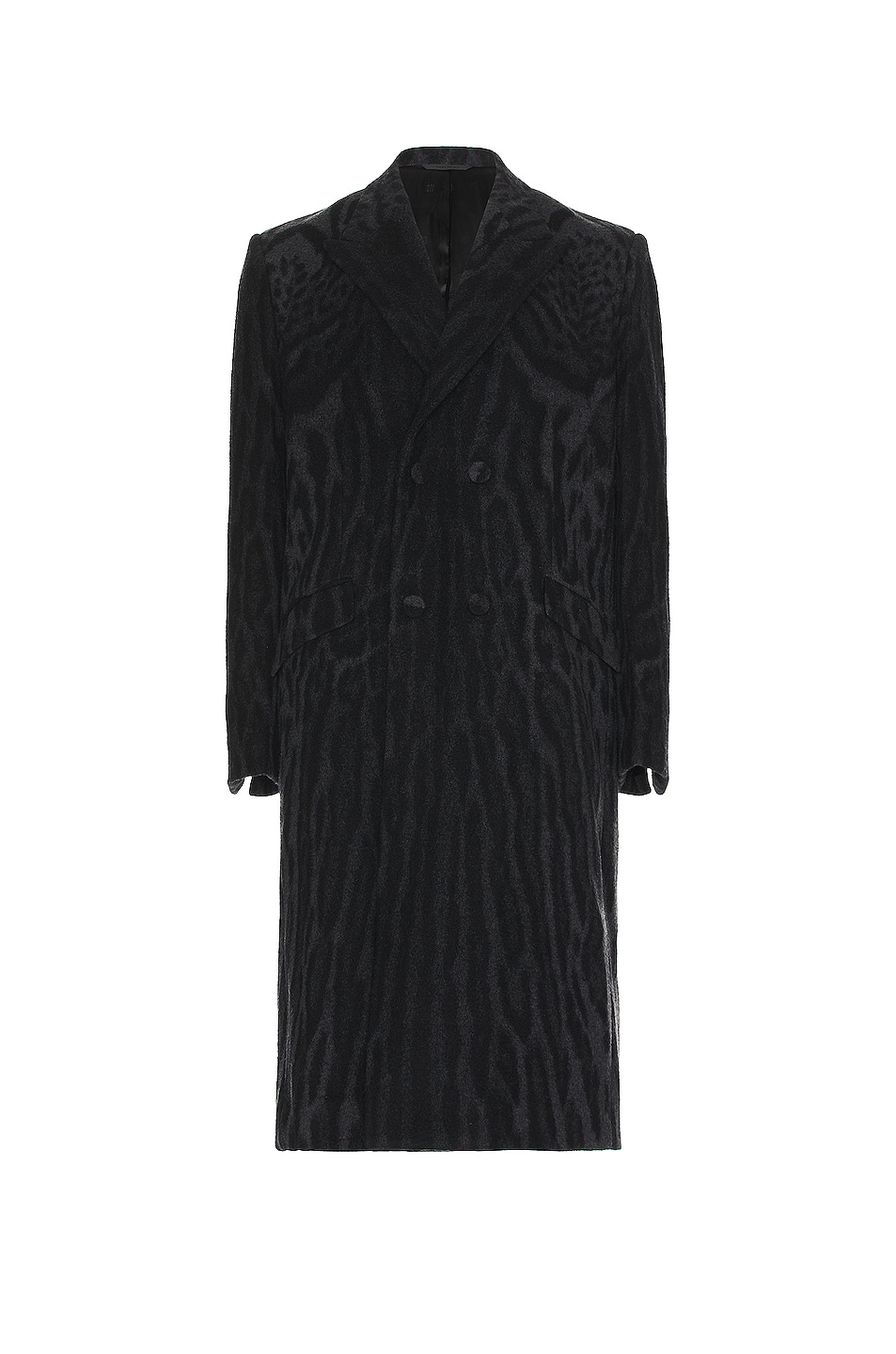 Image 1 of Givenchy Double Breasted Boxy Fit Long Coat in Grey Mix
